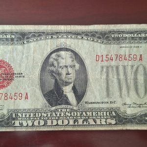 2 Dollar Bill 1928D Red